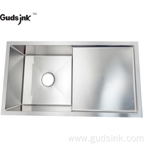 kitchen sink drainboard attached